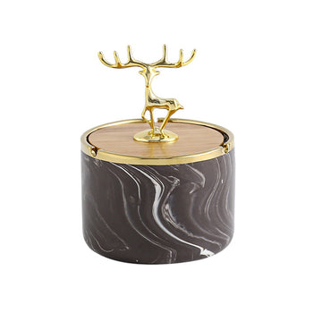 outdoor ashtray with lid ceramic ash tray smokeless cool cute gold elk marble pattern