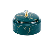Outdoor Ashtray for Patio with Lid and Gold Patterns (3 sizes)