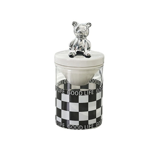 outdoor ashtray with lid cute cool ceramic glass ash tray bear crown gold silver lidded covered windproof smokeless car ash holder decorative home decor handmade modern adorable contemporary