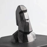 cool cute Outdoor Ashtray with Lid dark Cement Easter Island Moai Statue covered lidded smokeless windproof black 