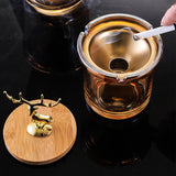 outdoor ashtray with lid cute cool gold elk glass ash tray windproof smokeless covered lidded handmade decorative home decor modern contemporary fancy elegant