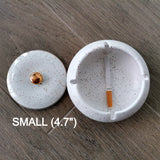 outdoor ashtray with lid covered ash tray ceramic green white windproof