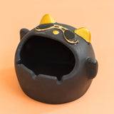 outdoor ashtray with lid cute cat ash tray ceramic windproof smokeless
