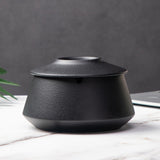 outdoor ashtray with lid for patio cute covered ceramic ash tray smokeless lidded windproof black
