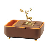 outdoor ashtray with lid gold elk resin ash tray storage home decor smokeless covered lidded