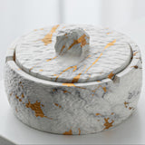 outdoor ashtray with lid marble pattern ceramic ash tray smokeless