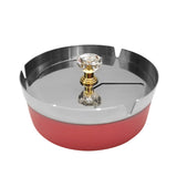 outdoor ashtray with lid metal ash tray stainless steel smokeless pink silver