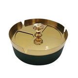 outdoor ashtray with lid metal ash tray stainless steel smokeless green gold