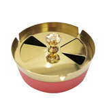outdoor ashtray with lid metal ash tray stainless steel smokeless pink gold