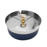outdoor ashtray with lid metal ash tray stainless steel smokeless blue silver