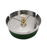 outdoor ashtray with lid metal ash tray stainless steel smokeless green silver