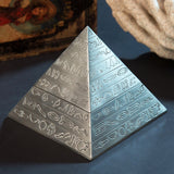 vintage outdoor ashtray with lid metal pyramid ash tray Egyptian Egypt zinc alloy 