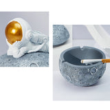 outdoor ashtray with lid resin ash tray cute astronaut smokeless relaxed