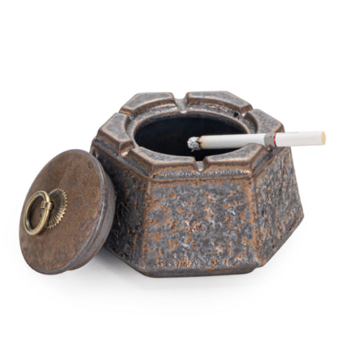 outdoor ashtray with lid retro ash tray ceramic smokeless
