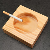 outdoor ashtray wooden ash tray pine wood rustic natural