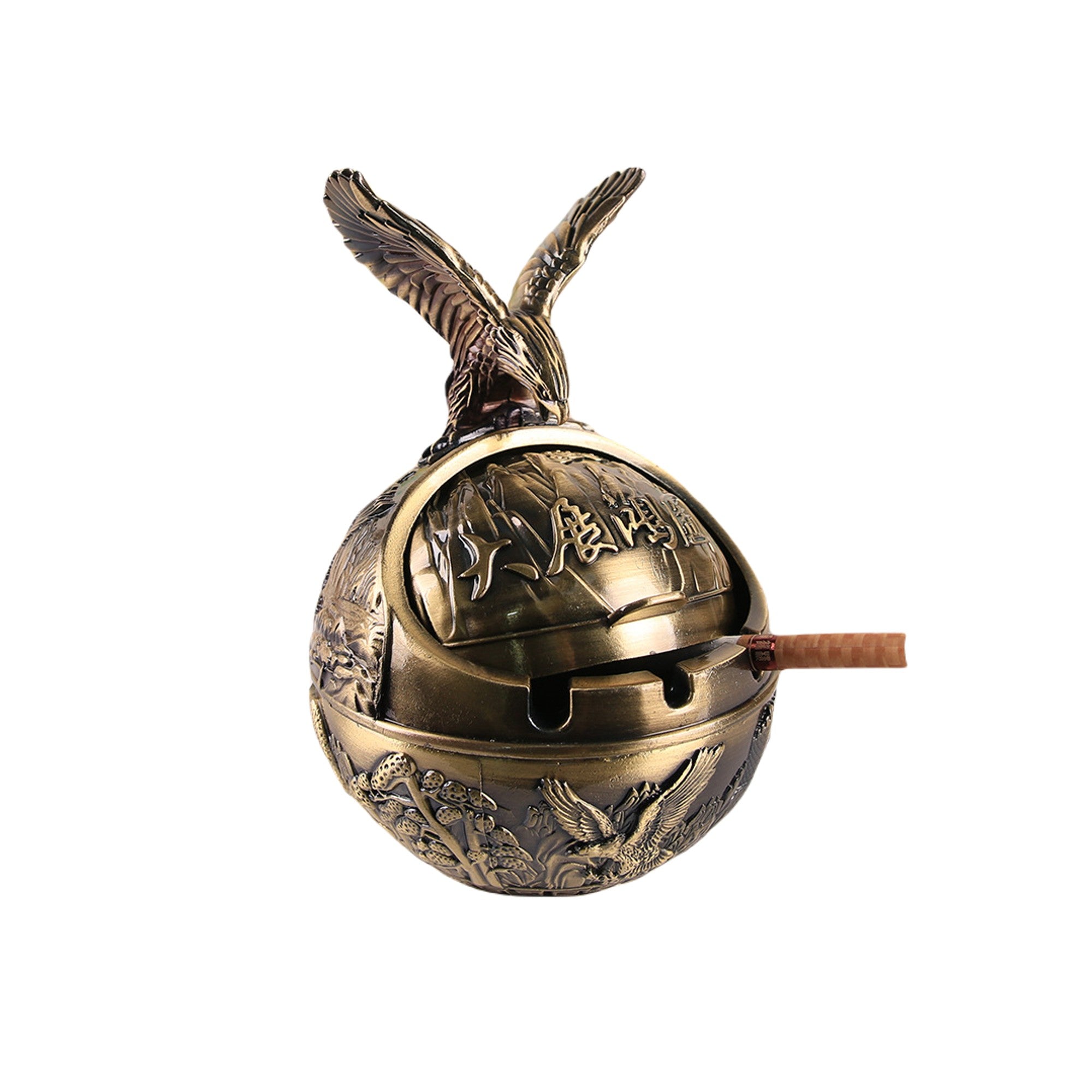 Outdoor Covered Ashtray Vintage Ambitious Eagle – Ashtray Planet