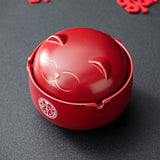 outdoor ashtray with lid red lucky ceramic cat ash tray wedding windproof smokeless vintage animal handmade covered lidded