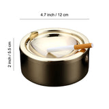 cool patio ashtray with lid stainless steel gold