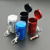 Pocket Ashtray Metal Zinc Alloy Portable Can Bin Red Silver Blue Black