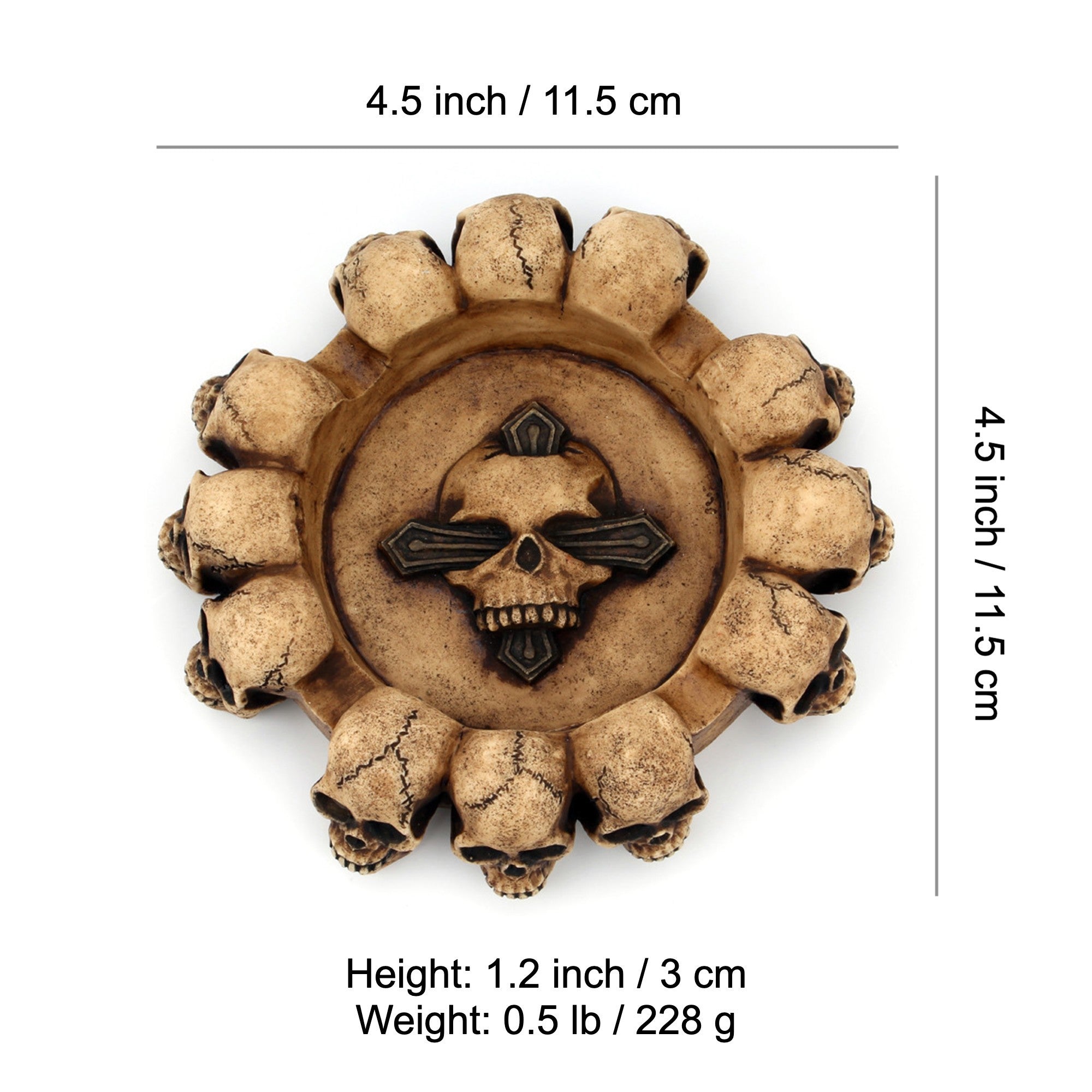 Skulls Ashtray Gothic Style Resin – Ashtray Planet
