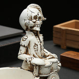 skull resin ashtray cool ash tray smoking drummer gothic home decor skull