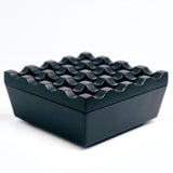 outdoor ashtray with lid metal zinc alloy grid ash tray windproof covered lidded 16 holes unique cool large