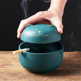smokeless ashtray outdoor ash tray cat cute ceramic