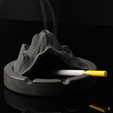 smokeless ashtray outdoor ash tray with lid black cement