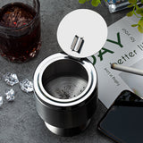 smokeless ashtray with lid outdoor ash tray metal stainless steel