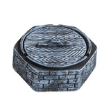 outdoor ashtray with lid dark resin covered ash tray smokeless windproof cool unique vintage hexagonal