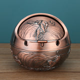 tiger outdoor ashtray with lid smokeless ash tray zinc alloy