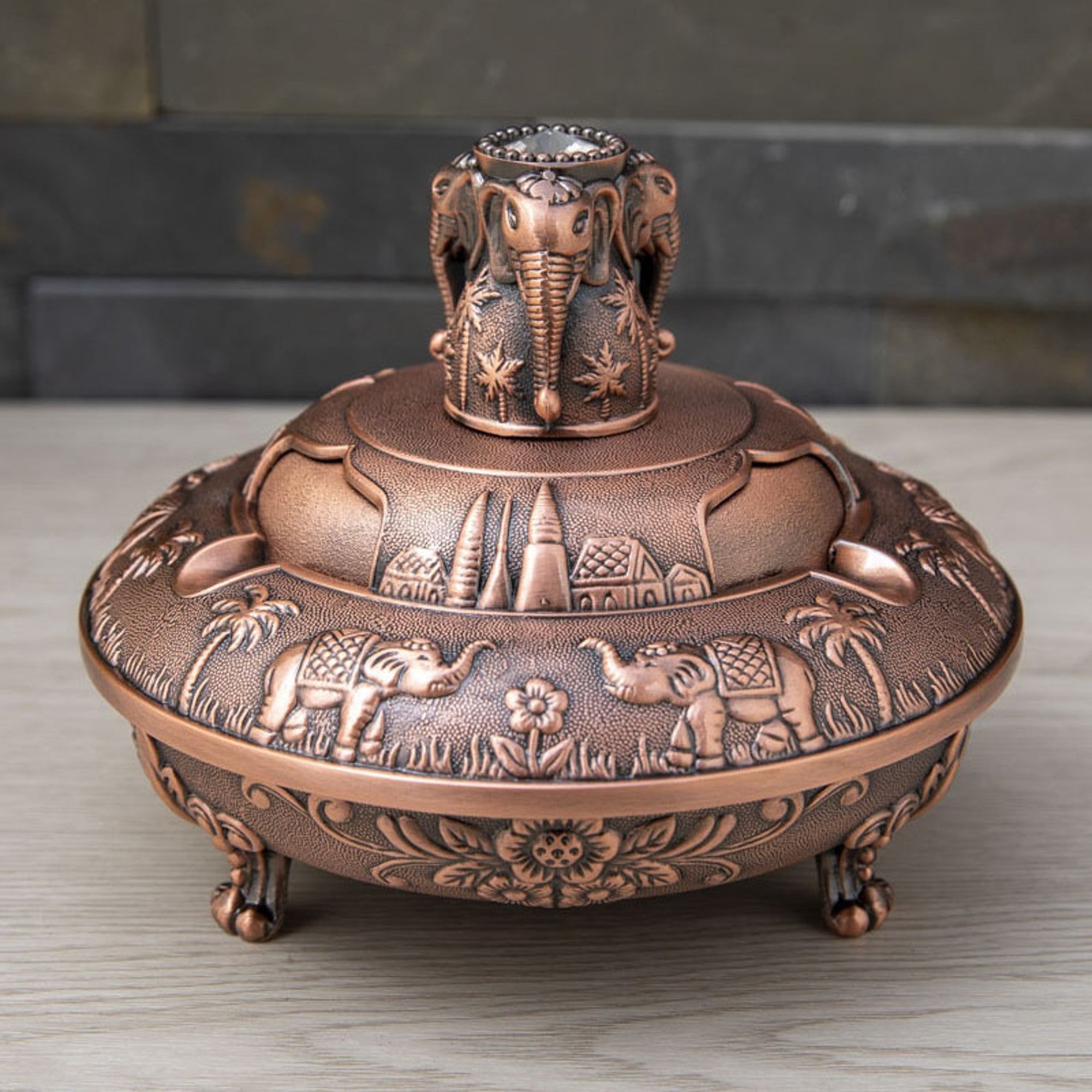 Vintage Ashtray with Lid Metal Elephant – Ashtray Planet