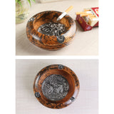 wooden outdoor ashtray elephant carving ash tray pewter